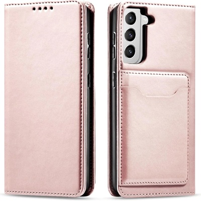 HQWear Магнитен кейс с място за карта за Samsung Galaxy S22 + (S22 Plus), Розов (9145576251324)