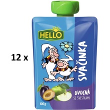 Hello ovocná desiata vrecko slivka 12 x 100 g