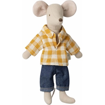 Maileg Myšiak v kockovanej košeli Dad Mouse