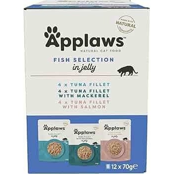 Applaws Fish Selection in Jelly - Комбинирани паучове за котка с Риба в в желе 12x70gr