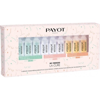 Payot My Period La Cure sada vyrovnávajúcich tvárových sér pre ženský cyklus 9 x 1,5 ml darčeková sada