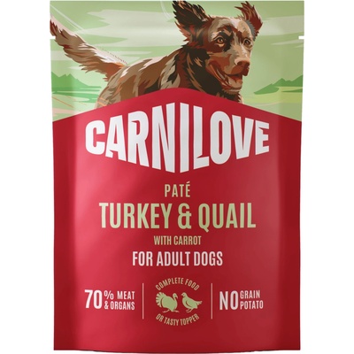 Carnilove Paté pre dospelých psov morka a prepelica s mrkvou 300 g