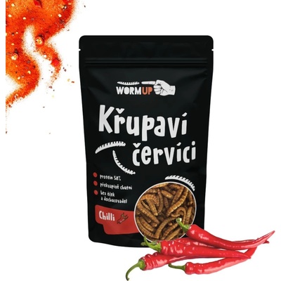 WormUp Křupaví červíci s chilli 20 g – Zbozi.Blesk.cz