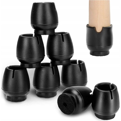 Silikonové Návleky na Nohy Židlí s Plst Proti Skluzu 17-21mm 4 ks