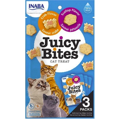 Inaba Juicy Bites hrebenatka & krab 3 x 11,30 g