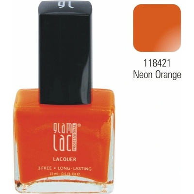 GlamLac Lak na nehty 118421 Neon Orange 15 ml