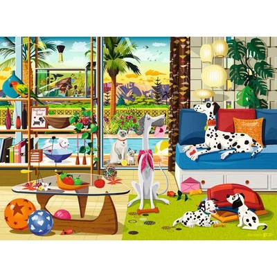 RAVENSBURGER Domáci miláčikovia z Palm Springs 500 dielov