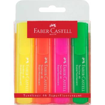 Faber-Castell Комплект текстмаркери Faber-Castell 4 цвята Неон (1605121-1010100132)