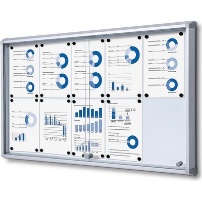 A-Z Reklama CZ Informační Vitrína s posuvnými dvířky s protipožární certifikací, SCSL10xA4 - pro 10 x A4