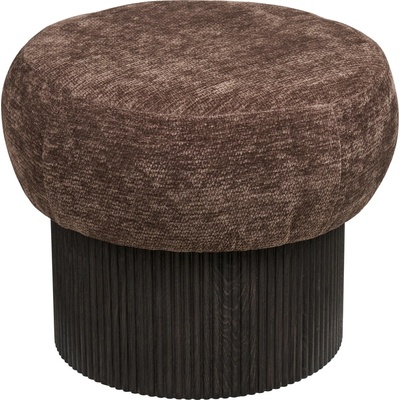 House Nordic Puf CHRISTCHURCH, Ø52 cm polyester, tmavě hnědý