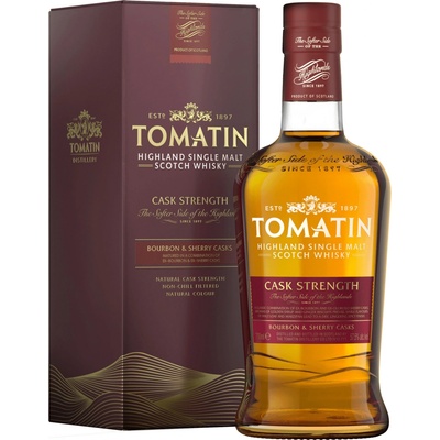 Tomatin Cask Strength Bourbon & Sherry Oak 57,5% 0,7 l (kartón)