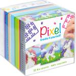 Pixelhobby Комплект от 3 мозайки с пиксели Classic, Pixelhobby, Куб - Еднорози (29022-Unicorns)