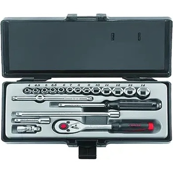 Image 1 of FORCE Tools Гедоре 1/4" шестостен (4-14mm) 19 ч. / 2203-5 FORCE (JN65445)