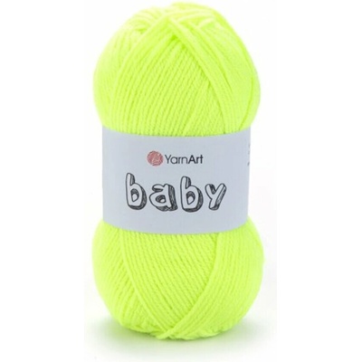 Yarn Art příze Baby 8232 neon žlutá
