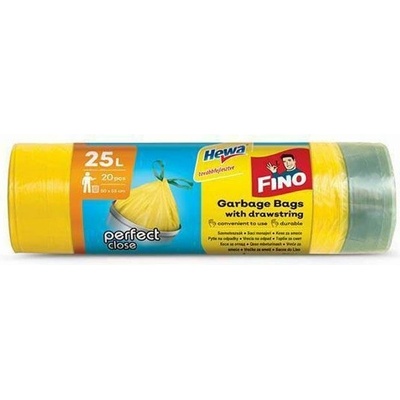FINO Pytle na odpadky zatahovací 25 l 20 ks 12µm Perfect Close žlutá