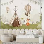 Art Gift Decor Фототапет за детска стая - Мече и лисиче