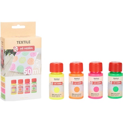 Talens Art Creation Neon Farby na textil sada 4 x 50 ml