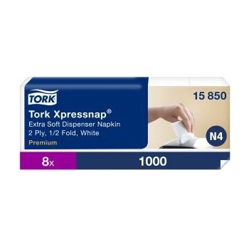 Tork servítky vhodné do dávkovača 1/2 ohyb 2 V 21 6x16 5cm Prémium Interfolded 1000ks