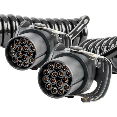 Špirálový kábel TIR 2x 15 PIN 5m 24V AMIO-04382