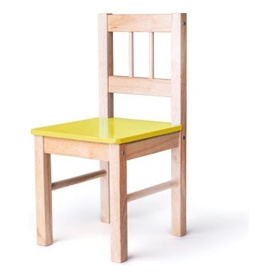 BIGJIGS - Детско дървено столче - Жълто (BJ254)