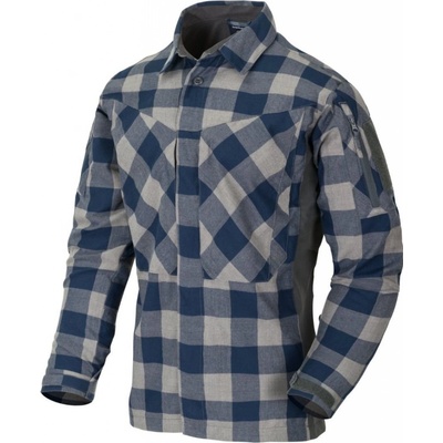 Helikon-Tex kostkovaná flanelová košile MBDU slate blue