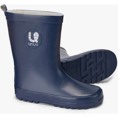 Unuo dětské barefoot holínky tm. modročerná