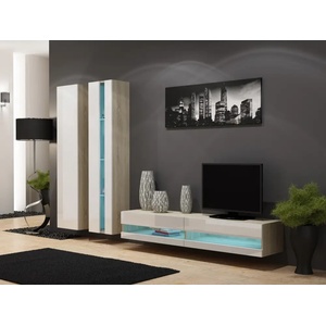 Cama meble Cama Етажерка VIGO NEW 180/40/30 сонома/бял гланц (5903815001277)