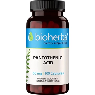 Bioherba Panthotenic Acid, 60 mg, 100 капсули, Bioherba