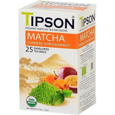 TIPSON Bio Matcha Turmeric Passion Fruit 25 x 1,5 g
