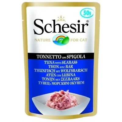 Schesir Cat Adult Pouch пауч за котки с риба тон и лаврак 50gr