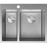Mexen Flexo кухненска мивка от стомана с 1, 5 отделения 610 x 510 mm, инокс HC - 6446611500-01HC (6446611500-01HC) Мивка за вграждане
