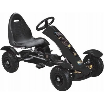 Super-Toys F618 Černá šlapací motokára