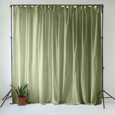 Linen Tales Sage závěs zelená/světlá
