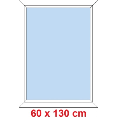 Soft Plastové okno 60x130 cm, FIX neotevíravé, Černá krupička levé