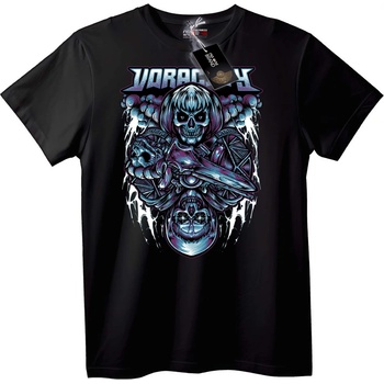 NOONEBRAND Тениска Ненаситен скелет - S, Black