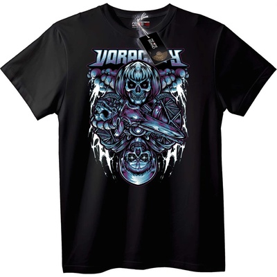 NOONEBRAND Тениска Ненаситен скелет - S, Black