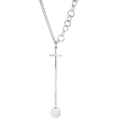 HARAHU Колие Circle Cross - Сребърен KP24090 (CC-24090)