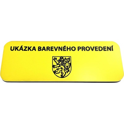 CzechMade Gravírovaná cedule s vlastním textem i logem - 75x500mm Barva desky: ŽLUTÁ DESKA / ČERNÉ GRAVÍROVÁNÍ