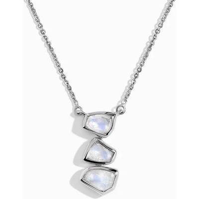 Royal Fashion stříbrný náhrdelník DR24901N-SILVER-MOONSTONE