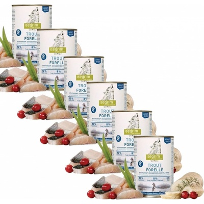 Isegrim Adult River Pstruh s paštrnákom a brusnicami 6 x 400 g