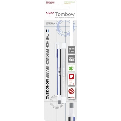 Tombow Gumovací tužka Mono Zero, 2,5 × 5 mm, blistr