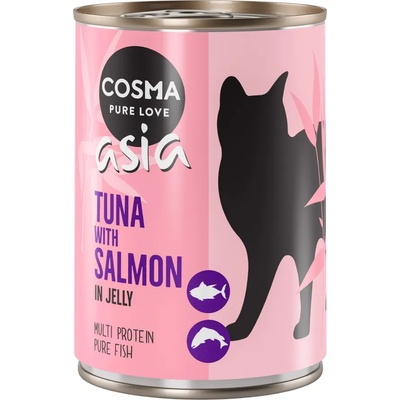 Cosma 12x400г риба тон със сьомга желе Cosma Original храна за котки
