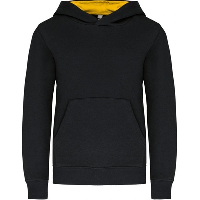 Kariban Mikina s kapucí K453 dětská 1TE-K453-Black/Yellow