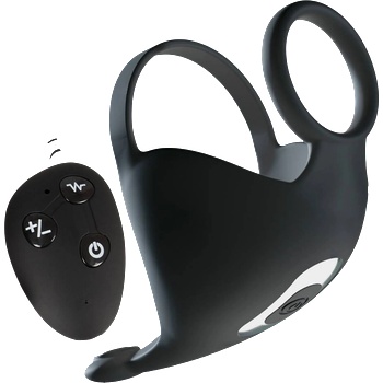 ostatní Cock ring with RC ball massager