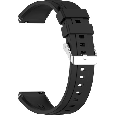Techsuit Каишка за Huawei Watch GT 4 (41 мм)/W1/Honor Watch S1/Garmin Venu 2S/Vivoactive 4S - Techsuit - Каишка за часовник 18 мм (W075) - Черен