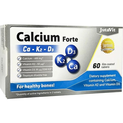 JutaVit Vápnik K2 D3 Forte 300 mg 60 tabliet