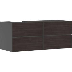 Hansgrohe Xevolos E - Шкафче за умивалник 137x56x55 см, 4 чекмеджета, матово сиво/тъмен дъб 54238730 (54238730)