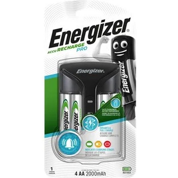 Energizer Зарядно устройство за батерии, AA молив/AAA микро, 4x2000 mAh AA (предварително заредени), с дисплей, ENERGIZER "Pro" E300696601/639837 (E300696601/639837)