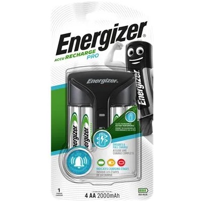 Energizer Зарядно устройство за батерии, AA молив/AAA микро, 4x2000 mAh AA (предварително заредени), с дисплей, ENERGIZER "Pro" E300696601/639837 (E300696601/639837)