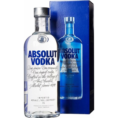 Absolut Vodka 40% 3 l (kartón)